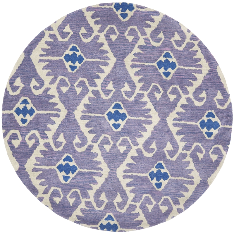 Safavieh Wyndham Lavander Contemporary Rug - Round 5'