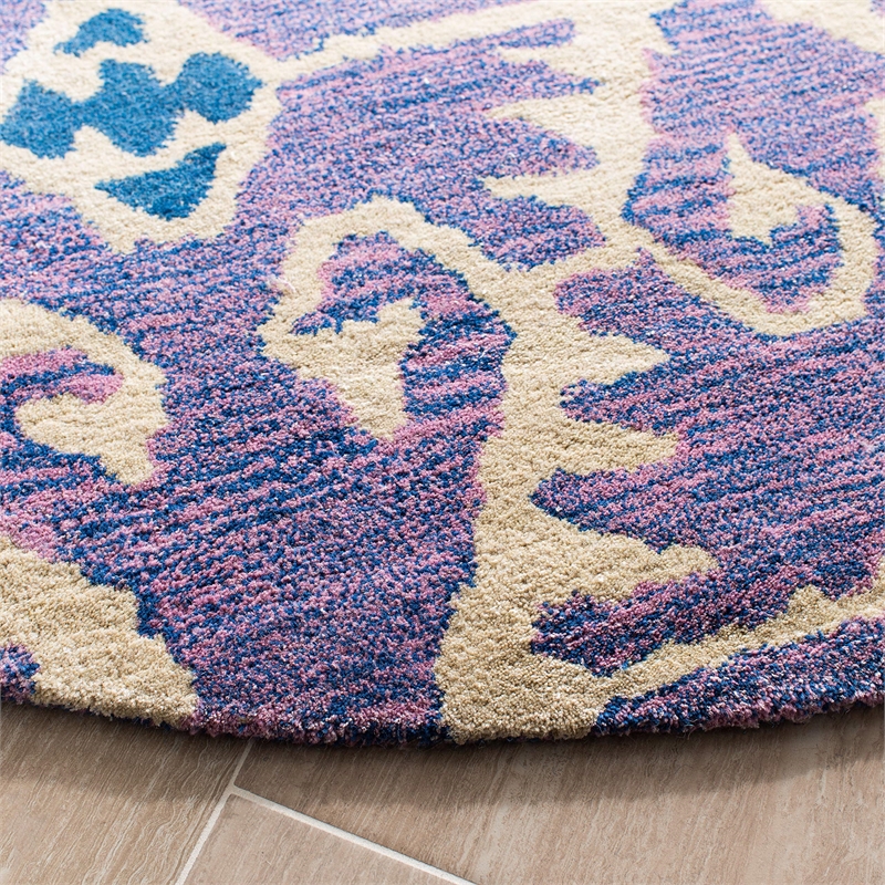 Safavieh Wyndham Lavander Contemporary Rug - Round 8'9