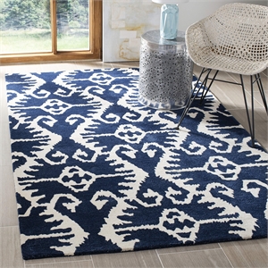 Safavieh Wyndham Royal Blue Contemporary Rug - Square 5'