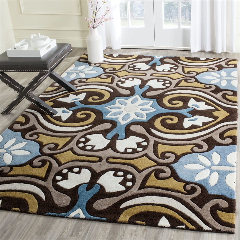 Safavieh Wyndham Blue Contemporary Rug - 6' x 9'