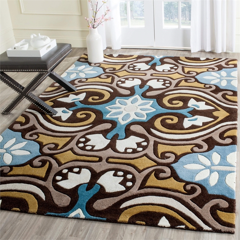 Safavieh Wyndham Blue Contemporary Rug - 6' x 9'