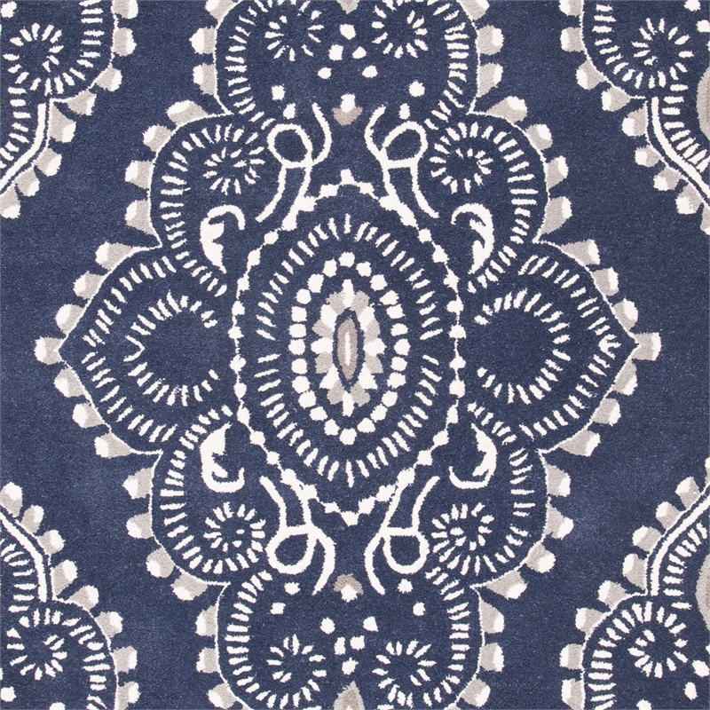 Safavieh Wyndham Dark Grey Contemporary Rug - 3' x 5'