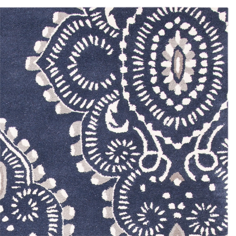 Safavieh Wyndham Dark Grey Contemporary Rug - 3' x 5'