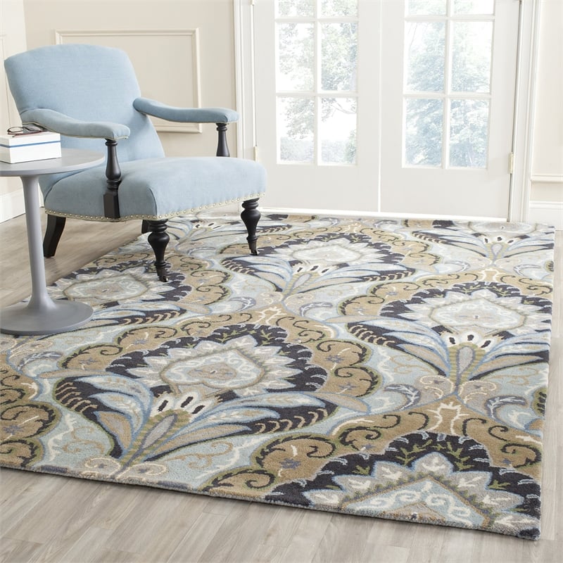 Safavieh Wyndham Blue Contemporary Rug - 6' x 9'