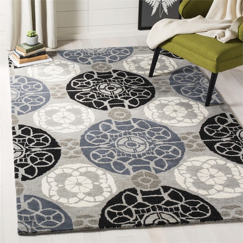 Safavieh Wyndham Grey Contemporary Rug - 6' x 9'