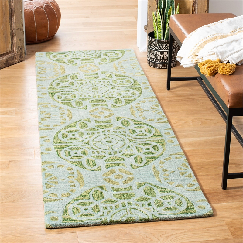 Safavieh Wyndham Turquoise Contemporary Rug - Runner 2'3