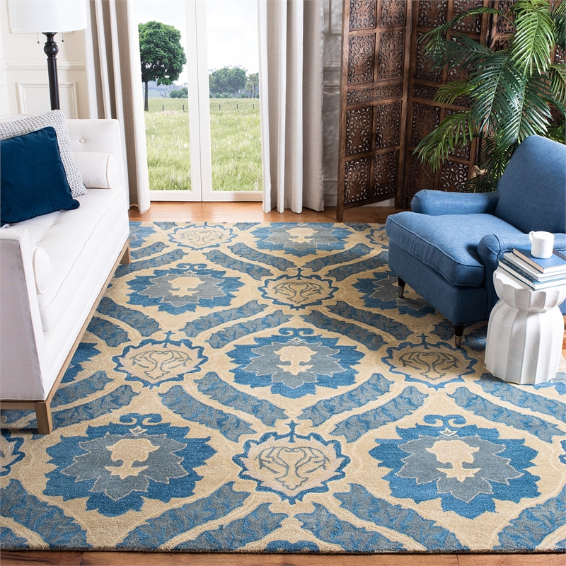 Safavieh Wyndham Blue Contemporary Rug - 8'9
