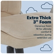 Serta Hannah Office Chair in Fawn Tan Linen Metallic Finish