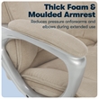 Serta Hannah Office Chair in Fawn Tan Linen Metallic Finish