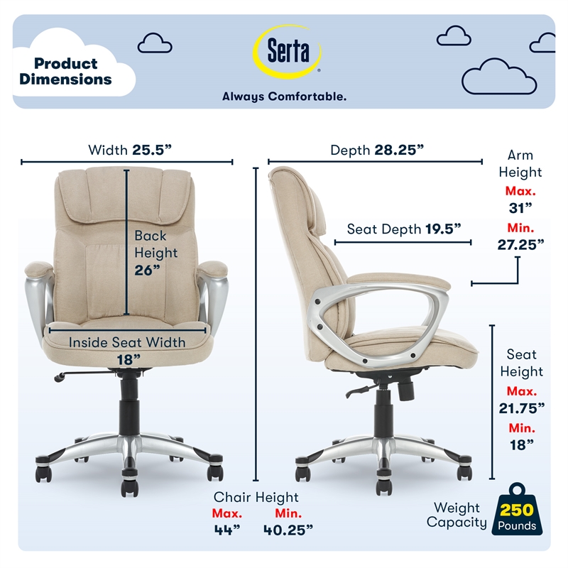 Tan ergonomic office online chair