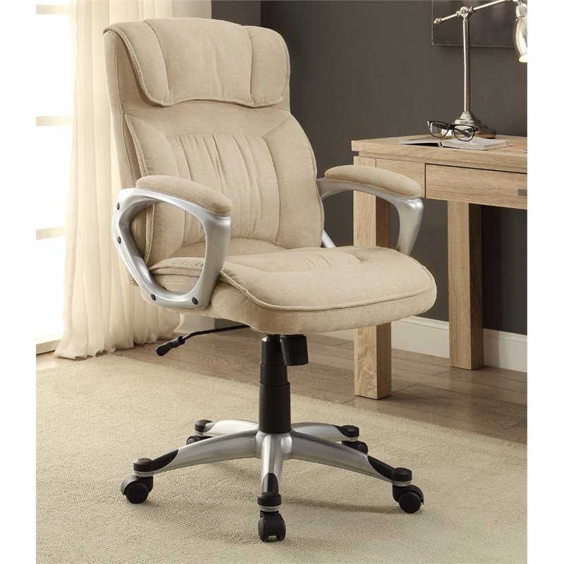 Serta At Home Executive Office Chair In Fawn Tan Linen 47911