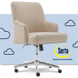 serta at home leighton home office chair in stoneware beige