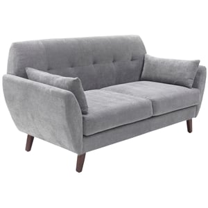 Serta Artesia Collection 61&quot Loveseat in Smoke Gray