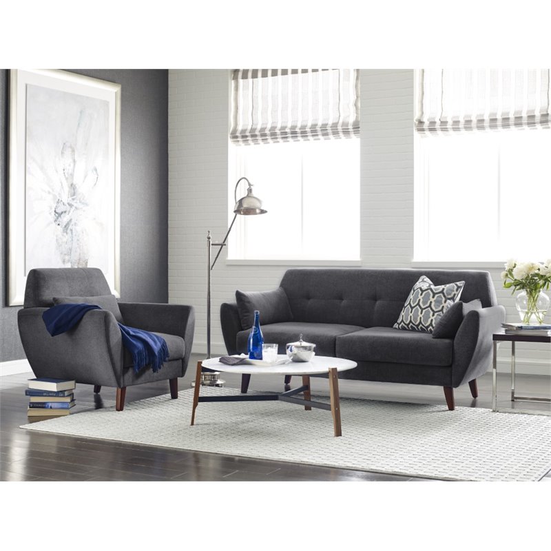 Serta At Home Artesia Accent Chair In Slate Gray Ff16036
