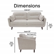 Serta Sierra Collection 61 Loveseat in Ivory