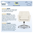 Serta Ashland Home Office Desk Chair Memory Foam Cushion Ivory Twill Fabric