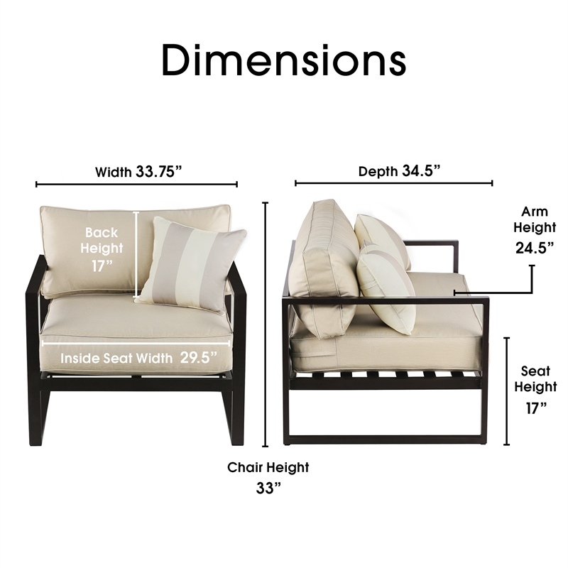 Serta Catalina Outdoor Arm Chair in Bronze