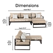 Serta Catalina Outdoor Sectional in Bronze