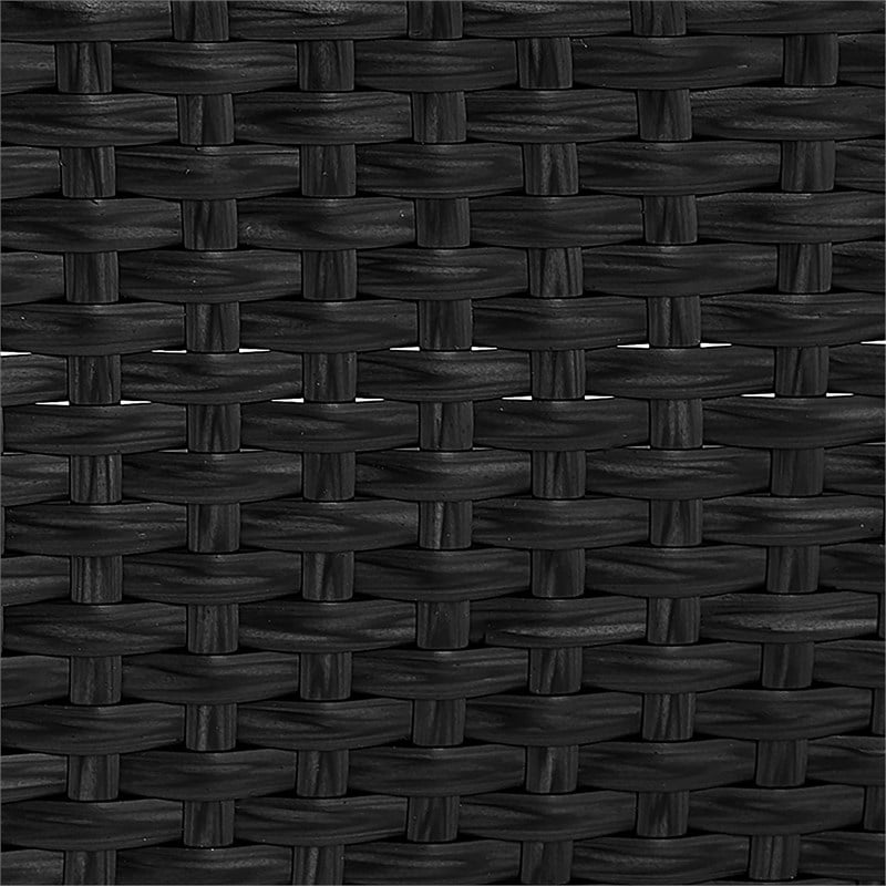 Serta Laguna 2 Piece Wicker Patio Sofa Set in Black