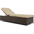 Serta Laguna Wicker Patio Storage Chaise Lounge in Brown