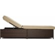 Serta Laguna Wicker Patio Storage Chaise Lounge in Brown