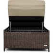 Serta Laguna Wicker Patio Storage Chaise Lounge in Brown