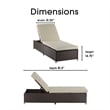 Serta Laguna Wicker Patio Storage Chaise Lounge in Brown