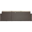 Serta Laguna Wicker Patio Storage Sectional with Cushions in Brown