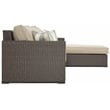 Serta Laguna Wicker Patio Storage Sectional with Cushions in Brown