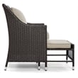 Serta Laguna 5 Piece Wicker Patio Sofa Set in Brown