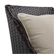 Serta Laguna 5 Piece Wicker Patio Sofa Set in Brown