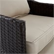 Serta Laguna 5 Piece Wicker Patio Sofa Set in Brown