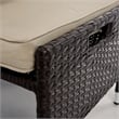 Serta Laguna 5 Piece Wicker Patio Sofa Set in Brown