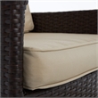 Serta Laguna 5 Piece Wicker Patio Reclining Sofa Set in Brown