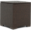 Serta Laguna Wicker Patio Storage Side Table in Brown