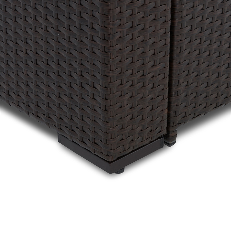 Serta Laguna Wicker Patio Arm Chair in Brown