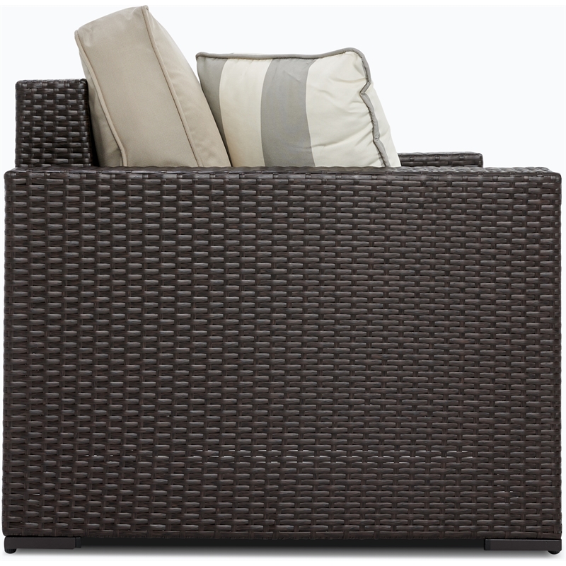 Serta Laguna Wicker Patio Arm Chair in Brown