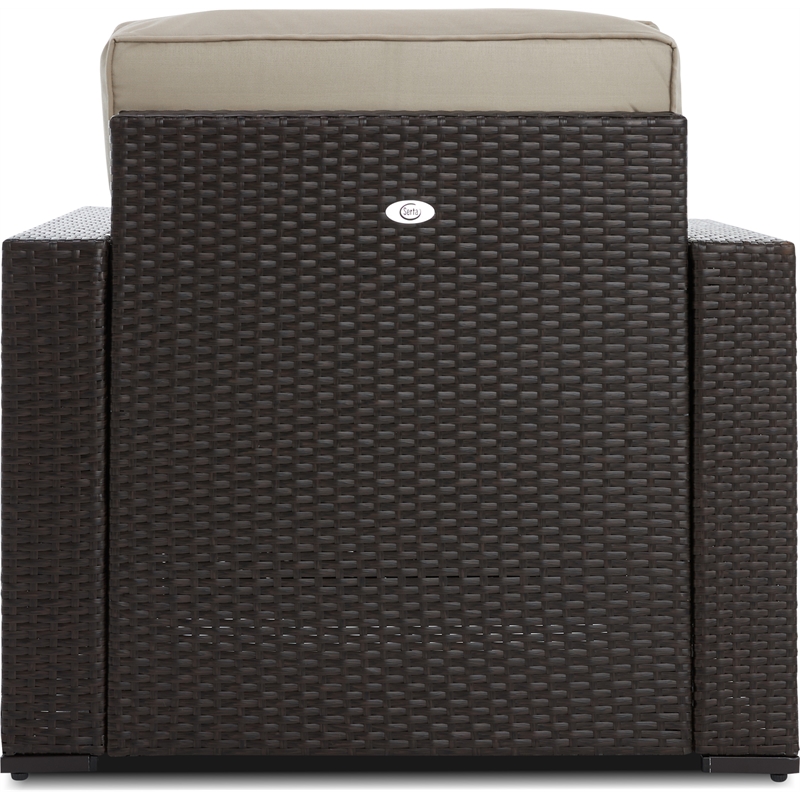 Serta Laguna Wicker Patio Arm Chair in Brown