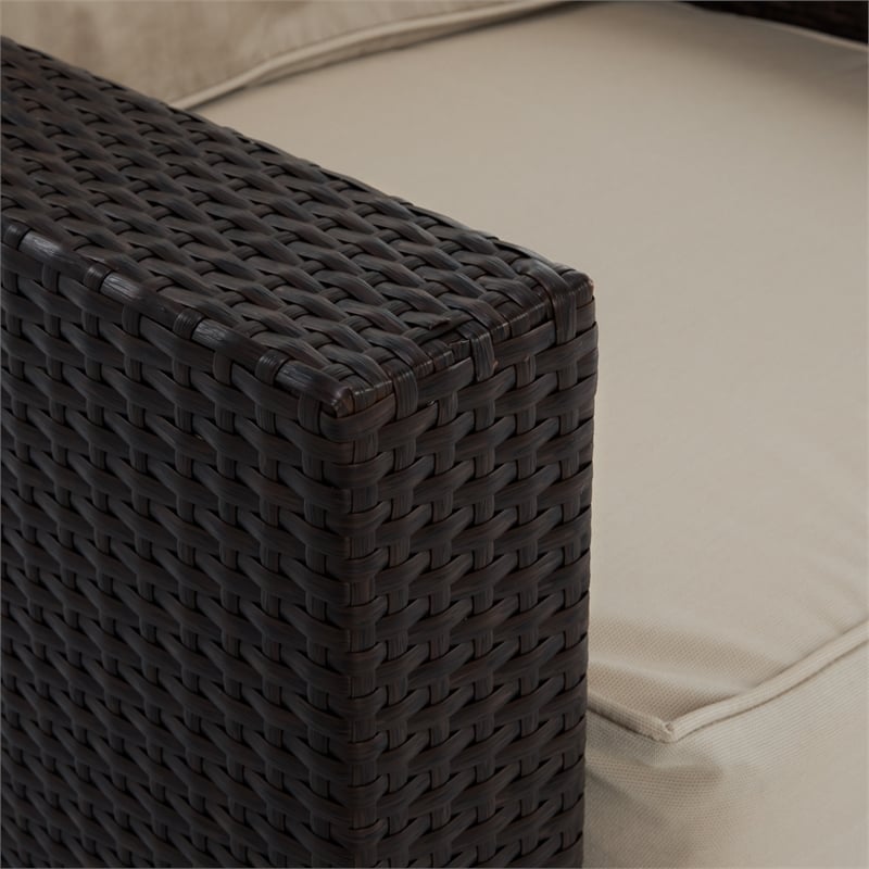 Serta Laguna Wicker Patio Arm Chair in Brown