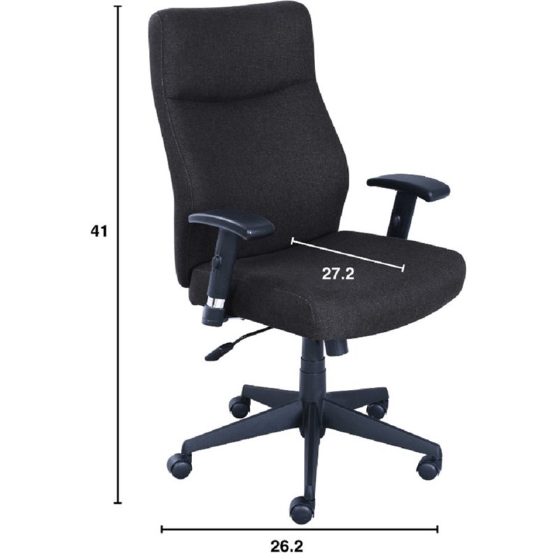 Serta at Home Style Amy Office Swivel Chair in Dark Gray