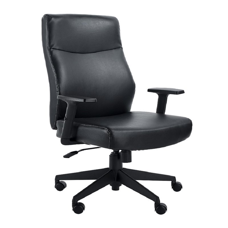 Serta At Home Style Amy Leather Office Swivel Chair In Black Chr200043 Serta At Home Style Amy Leather Office Swivel Chair In Black