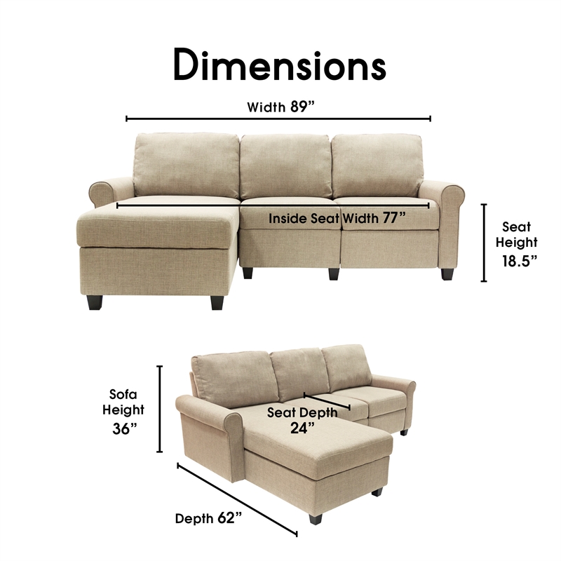 Serta copenhagen outlet reclining sectional