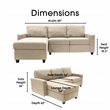 Serta Palisades Reclining Sectional Sofa with Left Storage Chaise Beige