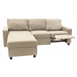 Serta Palisades Reclining Sectional Sofa with Left Storage Chaise Beige