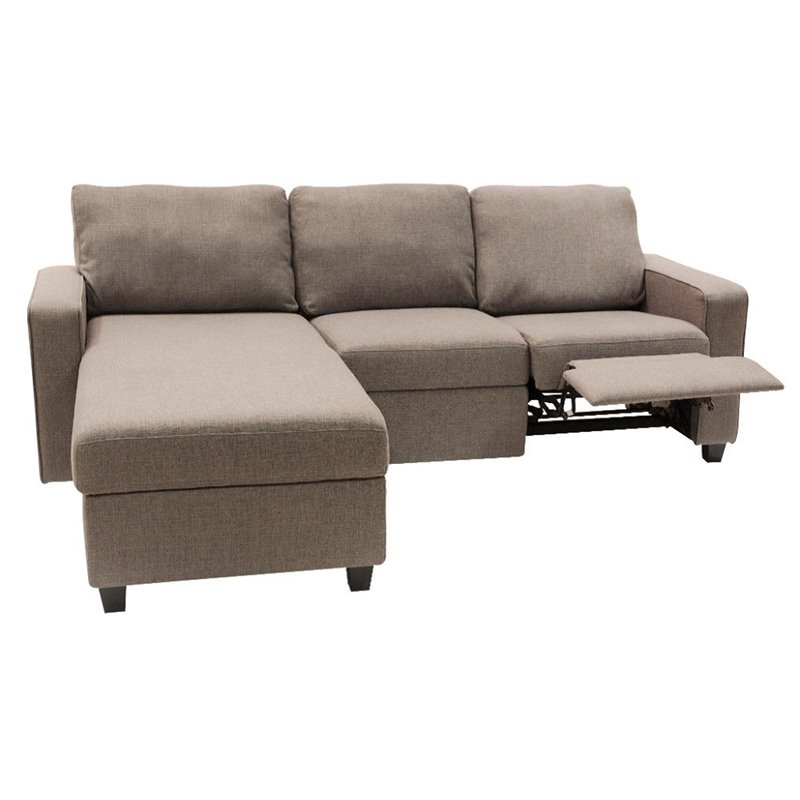 Serta At Home Palisades Left Facing Reclining Sectional In Oatmeal Serta At Home Palisades Left Facing Reclining Sectional In Oatmeal