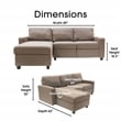 Serta at Home Palisades Left Facing Reclining Sectional in Beige