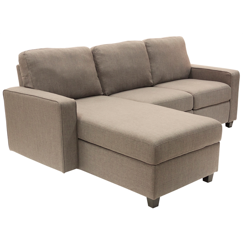 Serta at Home Palisades Left Facing Reclining Sectional in Beige