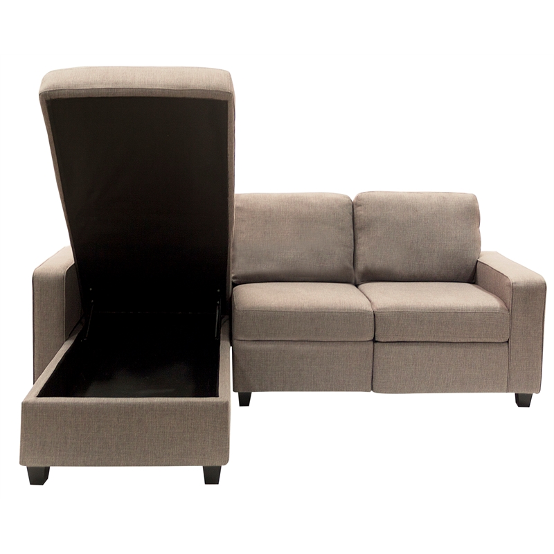 Serta at Home Palisades Left Facing Reclining Sectional in Beige
