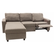 Serta at Home Palisades Left Facing Reclining Sectional in Beige