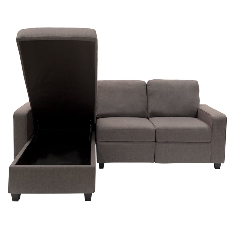 Serta Palisades Reclining Sectional Sofa with Left Storage Chaise Gray